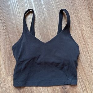 Lululemon Align Tank Top Light Support Cropped Yoga Black Womens